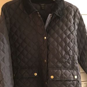 Dark navy JCrew quilted jacket